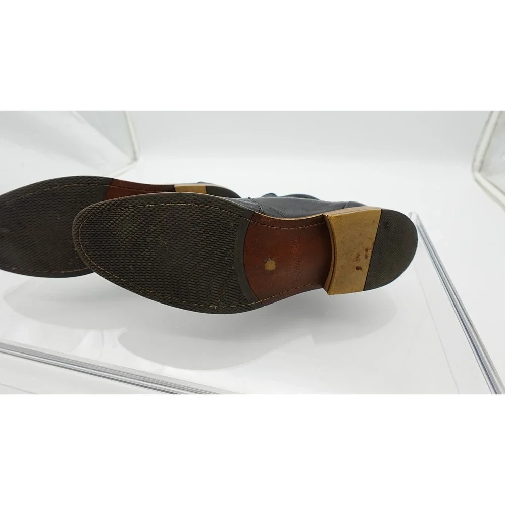 Stacy Adams Men's Maury Black Burnished Leather Cap Toe Chelsea Boot Size US 13
